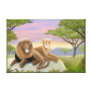 African Lions on the Savannah Wrapped Canvas Gallery Wrapped Canvas