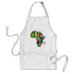 African Map of Africa flags within country maps aprons