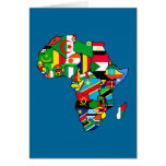 African Map of Africa flags within country maps Greeting Card