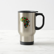 African Map of Africa flags within country maps Mugs