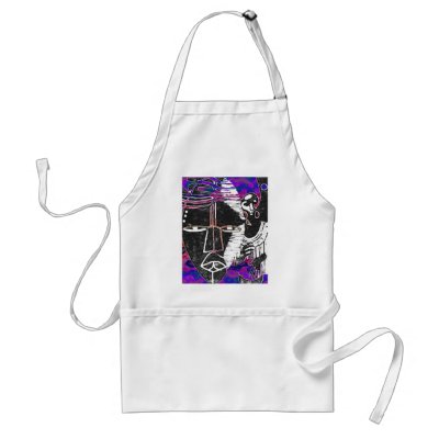 AFRICAN MASK BATIK APRON by AFROFUSION