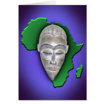 African Mask Card
