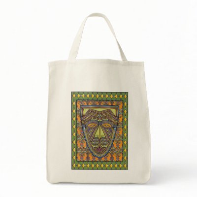 African Mask Design - Bag by dchaddad