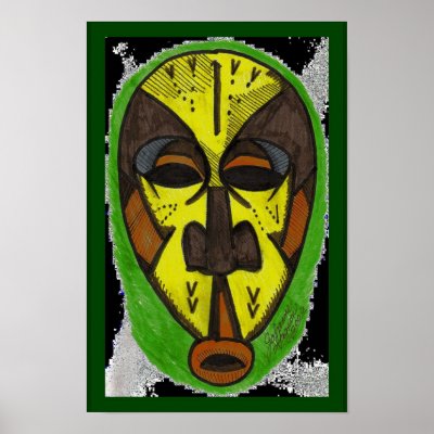 African Mask Poster by Chocolate_honeybee