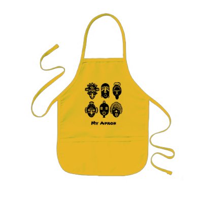 African Masks Kids Apron by songspeckels