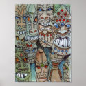 African Masks to ward off evil spirits posters