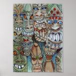 African Masks to ward off evil spirits posters