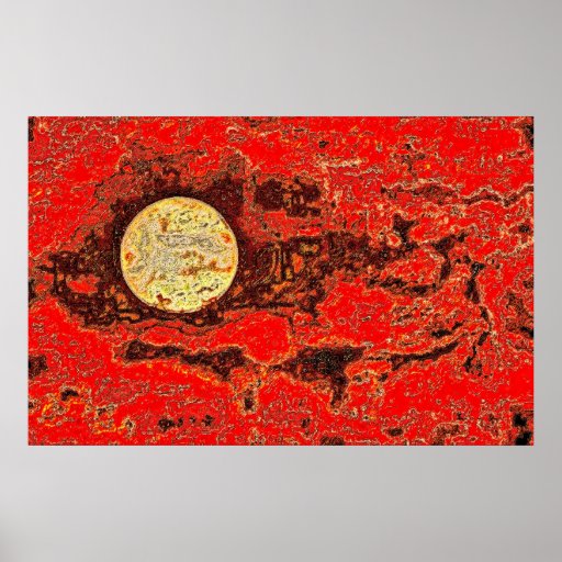 African Moon Print
