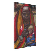 AFRICAN MOTHER AND CHILD canvas Canvas Print