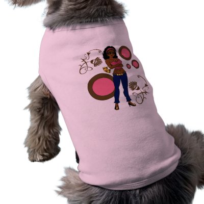 African Pin Up Doggie Tshirt by RandomElite