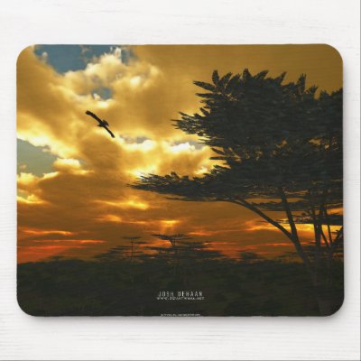 African Planes Mouse Mat by 3dartwork