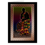 African Praying Man Greeting Cards