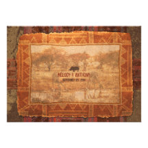 African Safari Wedding Invitation