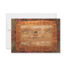African Safari Wedding RSVP Reply Card