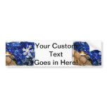 African Sideneck Turtle and Blue tinsel with star Bumper Sticker