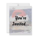 African Sideneck Turtle wearing a santa hat Personalized Invite