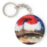 African sideneck turtle wearing santa hat keychains