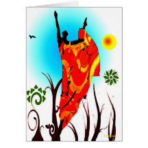 African Summer Dance Greeting Card