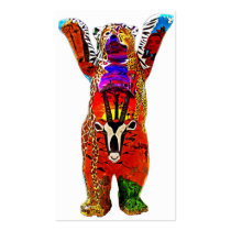 African Teddy Bear, White Back Business Card