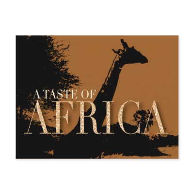 African Themed Party Invitation Postcard by sharpattack