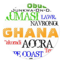 African_Urban Custom Round Sticker