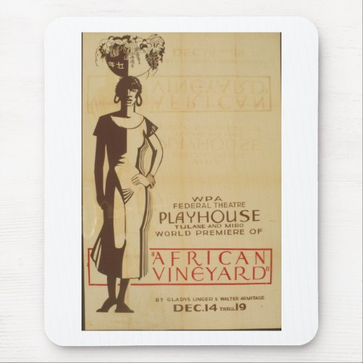 African Vineyard Federal Theatre Debut Poster Mousemat
