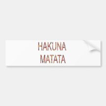 African Vintage Colors Hakuna Matata.jpg Bumper Sticker