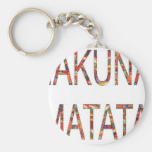 African Vintage Colors HakunaMatata gift Key Chains