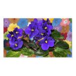 African violet business card template