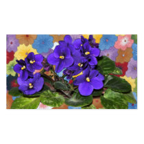 African violet business card template