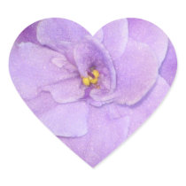 African Violets Heart Sticker