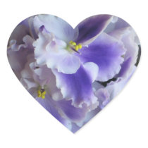 African Violets Heart Sticker