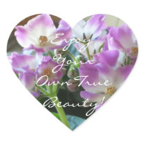African Violets Heart Sticker