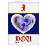 African Violets Love Card