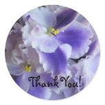 African Violets Thank You Sticker