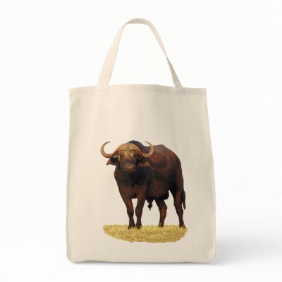 African Water Buffalo Canvas Bag by DODGERFL