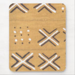African white black crosses mud cloth mouse pad