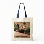 African Wild Dog-012, African Wild Dog Tote Bags