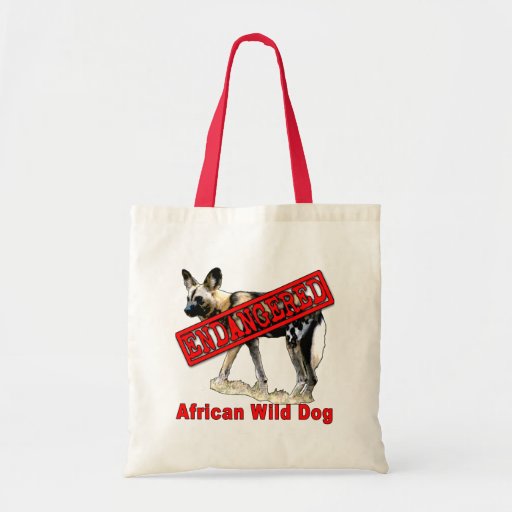 African Wild Dog Endangered Animal Products Bag