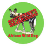 African Wild Dog Endangered Animal Products Sticker