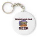 African Wild Dog Geek keychains