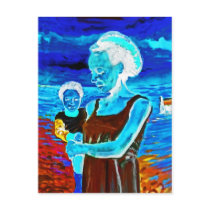 African Woman and Child, Surreal Postcards