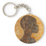African Woman Dreams Keychain_African Art Gifts