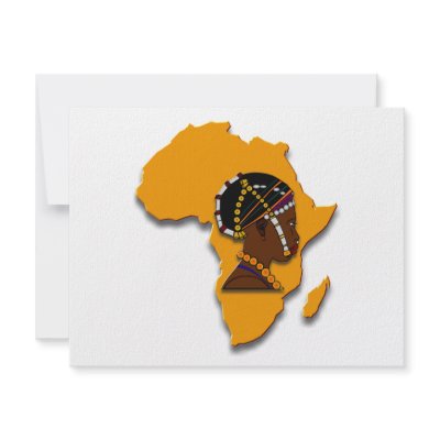 African Woman on the Continent Invitation by AfricanPersonality