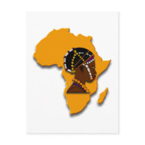 African Woman on the Continent Postcard