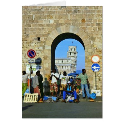 Africans in Pisa, Italy Card by joeyartist