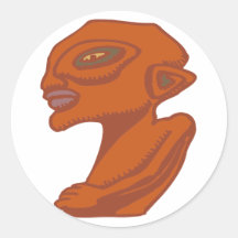 Afrika hölzerner Kopf Africa wooden head Runde Sticker