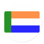 Afrikaner Vryheidsvlag, South Africa Round Stickers