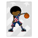 Afro Basketball Player Card