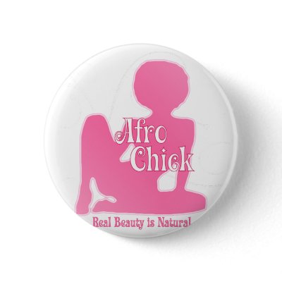 Afro Chick Pk Natural Beauty Buttons by CSGraphics